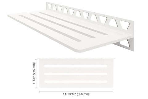 SHELF RECTANGULAR WALL WAVE MATTE WHITE