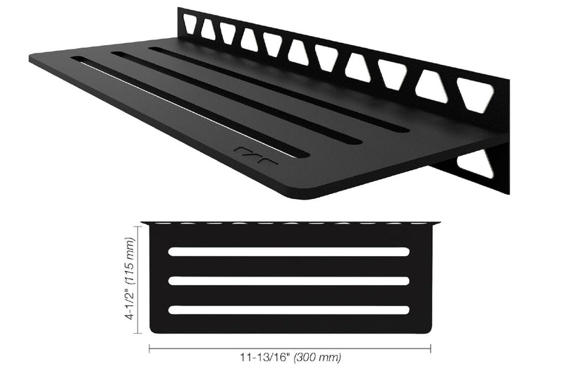 SHELF RECTANGULAR WALL WAVE MATTE BLACK