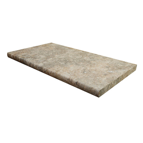MSI - Coping - Silver Travertine 12x24 - Tumbled Swatch