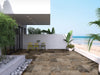 Travertine Tile Collection Silver Travertine 12"x12" Outdoor Scene