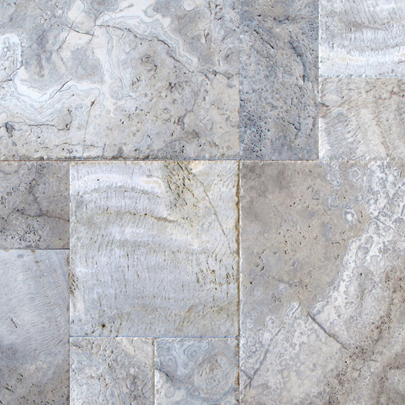 Travertine Tile Collection Silver Travertine Pattern