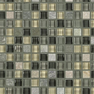 Shaw Tile Awesome Mix Silver Aspen 5/8 Mosaic Wall