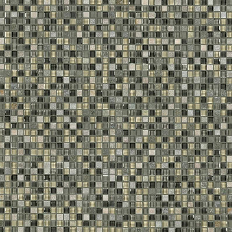 Shaw Tile Awesome Mix Silver Aspen 5/8 Mosaic Wall