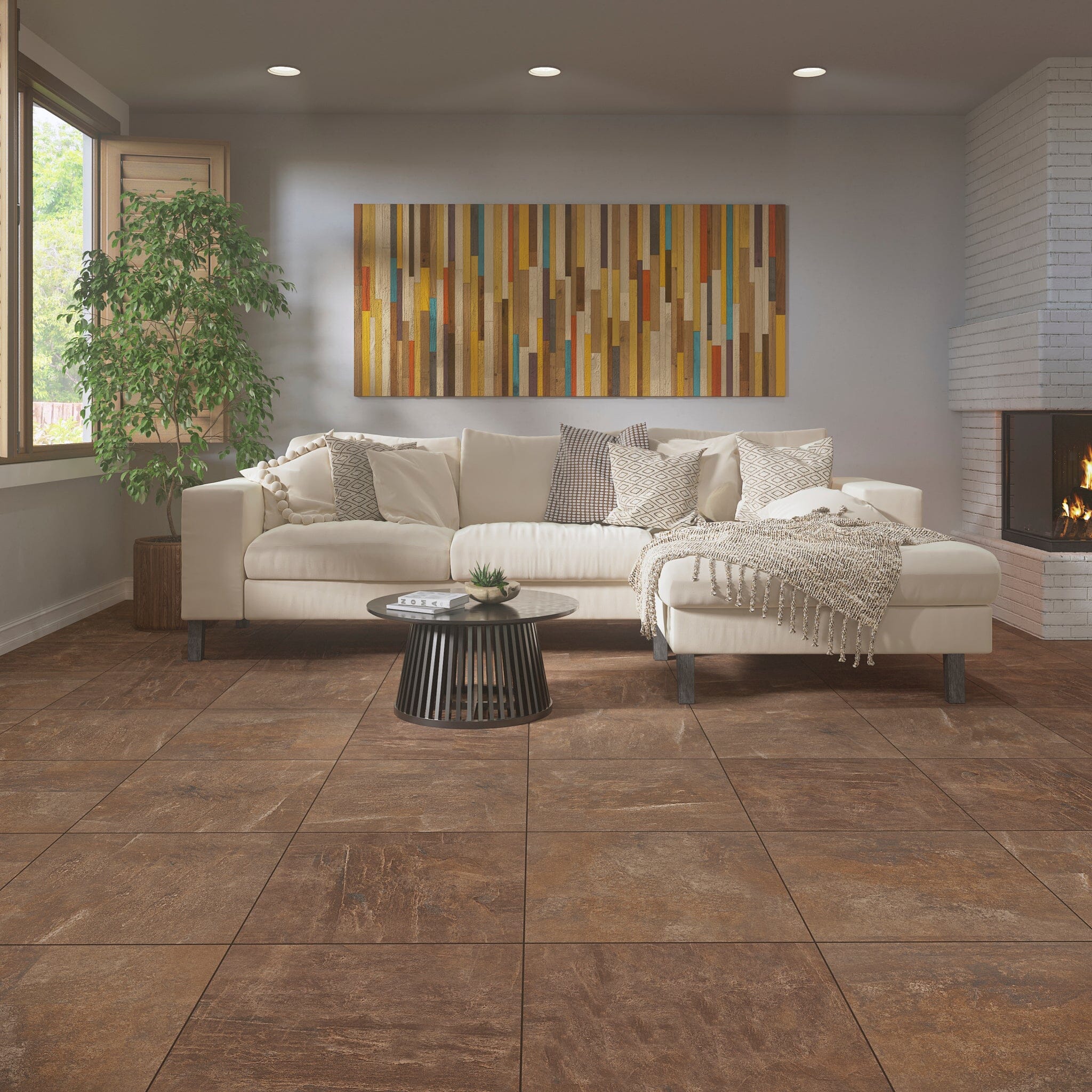Daltile Slate Attache Multi Brown SA08 24
