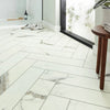 Karndean Luxury Vinyl Korlok Select Tile Brunella Marble 24"x6" Room Scene
