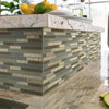 Shaw Tile Awesome Mix Spa Random Linear Mosaic Wall Room Scene