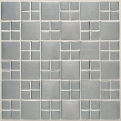 Daltile Metallica Mosaic Square Combination Stainless Steel