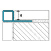 Laticrete Square Edge Profile Textured Aluminum Midnight Black