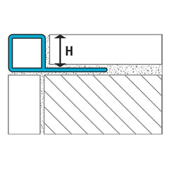 Laticrete Square Edge Profile Textured Aluminum Bright White