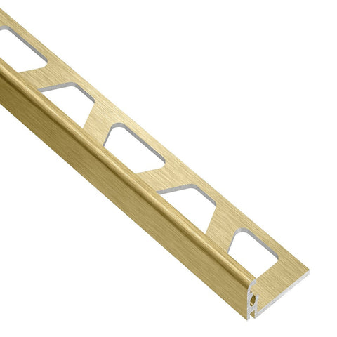 SCHLUTER JOLLY EDGE TRIM ALUMINUM BRUSH BRASS