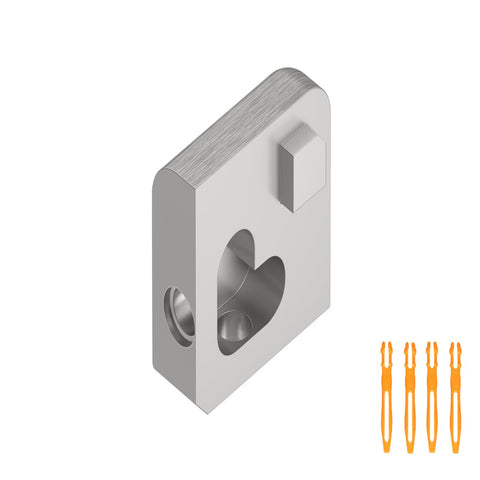 SCHLUTER JOLLY OUT CORNER ALUMINUM BRUSHED CHROME