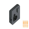 SCHLUTER JOLLY OUT CORNER ALUMINUM BRUSHED GRAPHITE
