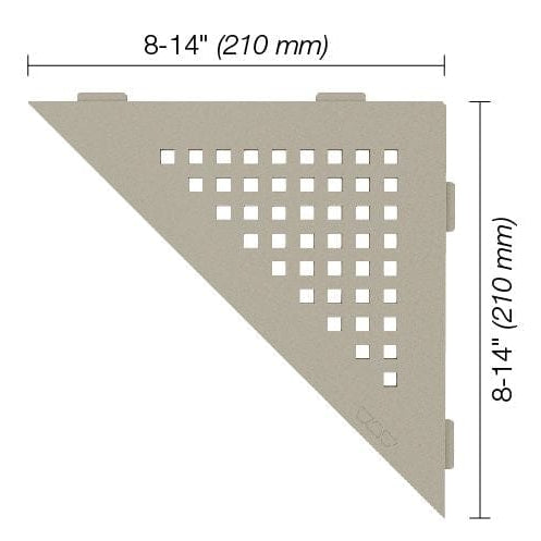 SHELF TRIANGULAR CORNER SQUARE GREIGE