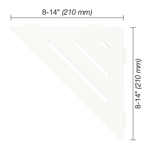 SHELF TRIANGULAR CORNER WAVE MATTE WHITE