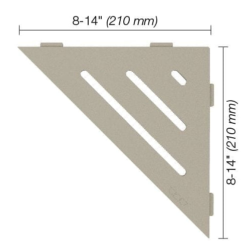 SHELF TRIANGULAR CORNER WAVE GREIGE