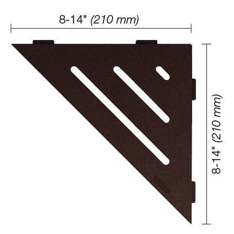 SHELF TRIANGULAR CORNER WAVE BRONZE