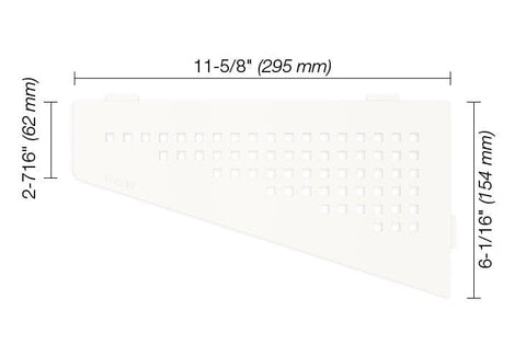 SHELF QUADRILAT CORNER SQUARE MATTE WHITE