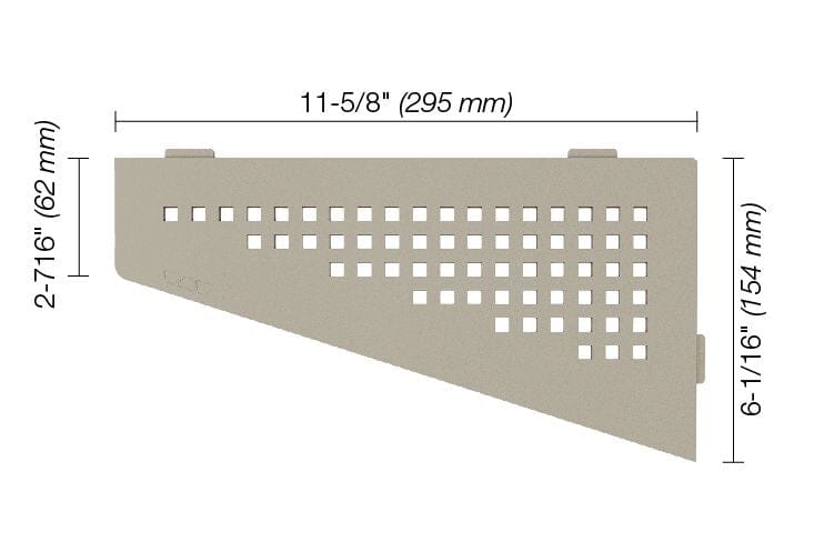 SHELF QUADRILAT CORNER SQUARE GREIGE