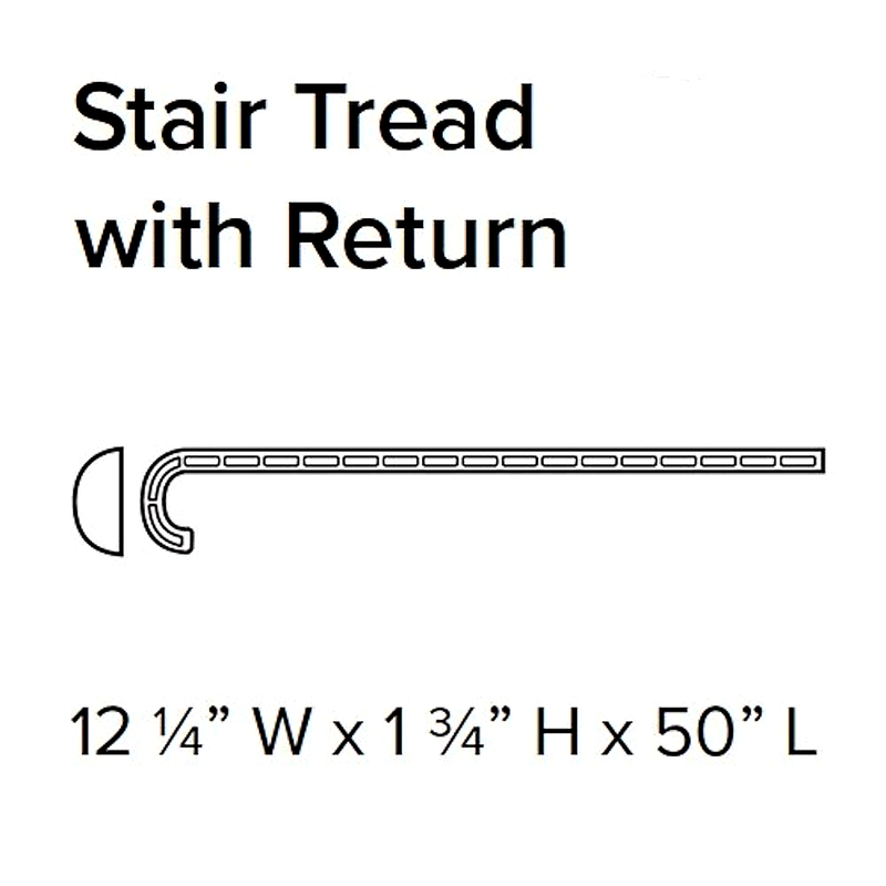 Stanton Old World Trim Stair Tread Max with Return