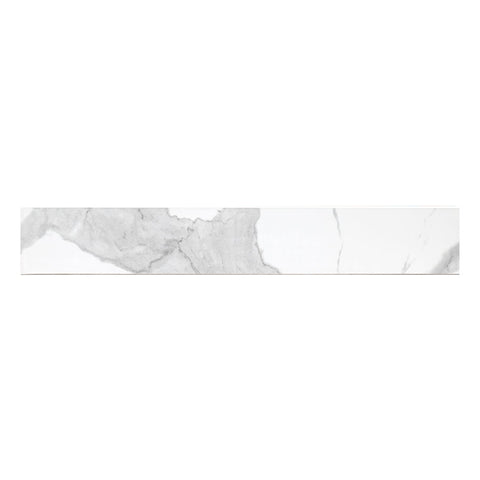Eden Porcelain Tile Collection Statuary Bullnose - 4"x24" Polished Swatch