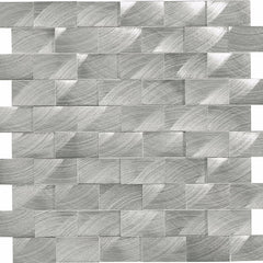 Daltile Structure 3D Brick Joint 1"x2" Steel