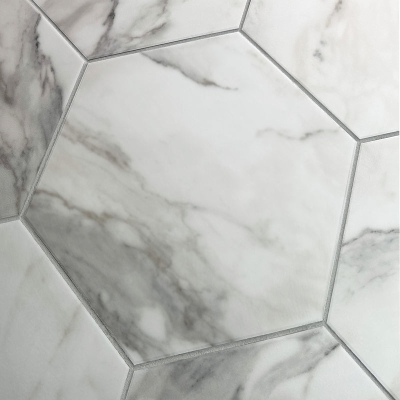 Mannington Luxury Vinyl Adura Apex Artemis Hexagon Cloud Cover