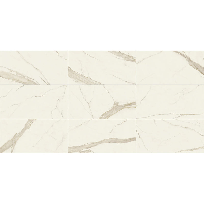 FloorLife Marmi 12x24 Matte Rectified Calacatta Gold