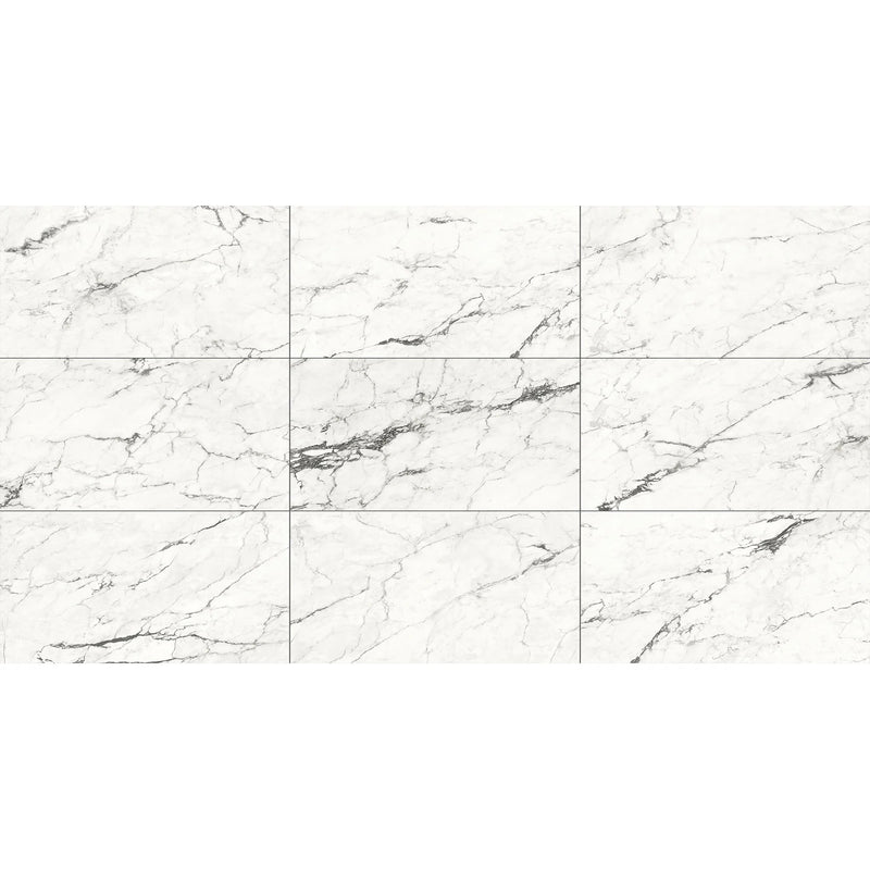 FloorLife Marmi 12x24 Matte Rectified Statuario White