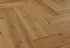 Mannington Maison Provence Hickory Herringbone Champagne Angle Swatch