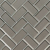 MSI Bevello Glass Tile Champagne Herringbone Swatch