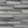 MSI Bevello Glass Tile Ombre Grigia Subway Swatch