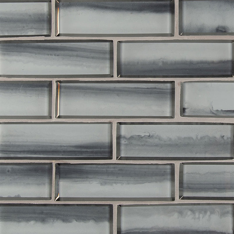 MSI Bevello Glass Tile Ombre Grigia Subway