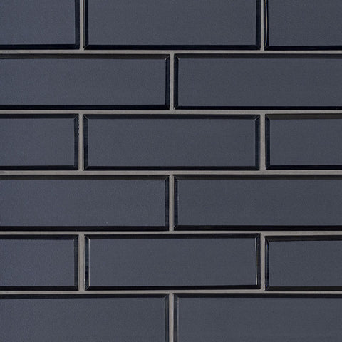 MSI Bevello Glass Tile Vague Blue Subway Swatch