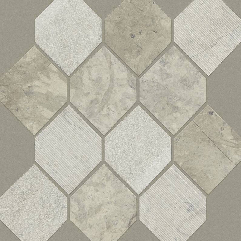 Shaw Tile Boca Thala Gray Stretch Hexagon Mosaic