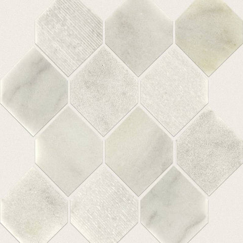 Shaw Tile Boca Whitewater Stretch Hexagon Mosaic