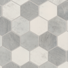 Shaw Tile Chateau Hexagon Bianco Carrara Blue Grigio Thassos 10x12