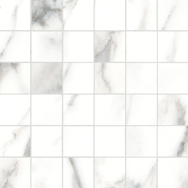 Tile Collection Classic 2x2 Mosaic Tile Calacatta Matte