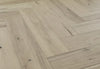 Mannington Maison Provence Hickory Herringbone Blanc Angle Swatch