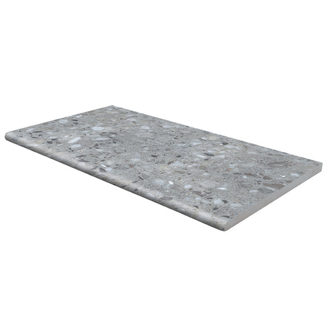 Arterra Porcelain Pool Coping Terrazo Gris - 13"x24" Swatch