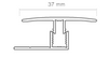 TimbrCORE Laminate Sequoia Trim T-Molding Drawing