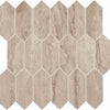 Daltile Marble Attache Mosaic Linear Hexagon Travertine