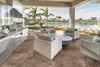 Travertine Tile Collection Tuscany Walnut 12"x24" Outdoor Scene