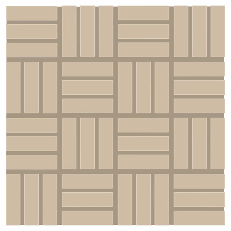 W.D.C. Daltile Color Wheel Mosaic Group 2 Lattice Weave 1x3