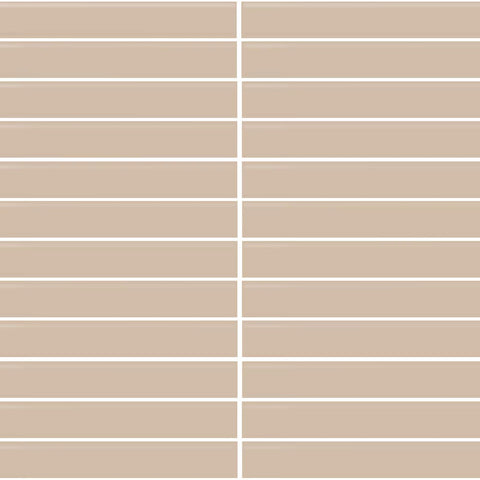 Daltile Color Wheel Mosaic Group 2 Straight Joint 1x6 Urban Putty