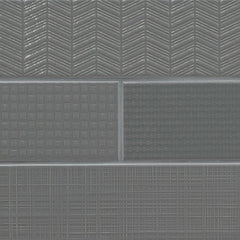 MSI Urbano Graphite 3D Mix - 4"x12" Swatch
