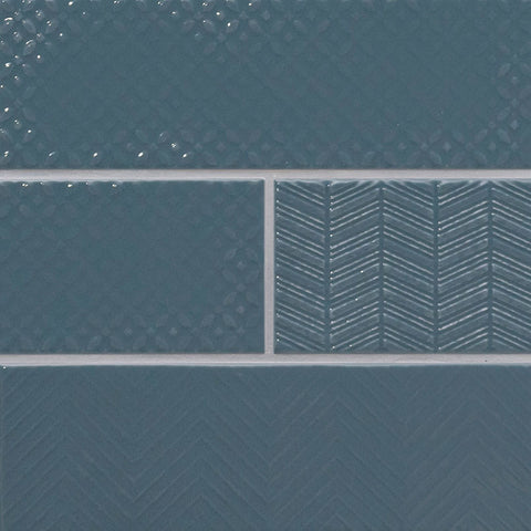 MSI Urbano Navy 3D Mix - 4"x12" Swatch