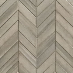 Watercolor Porcelain Tile Collection Grigio - 12"x15" Chevron Mosaic Swatch
