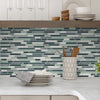 Shaw Tile Awesome Mix Waterfall Random Linear Mosaic Wall Room Scene