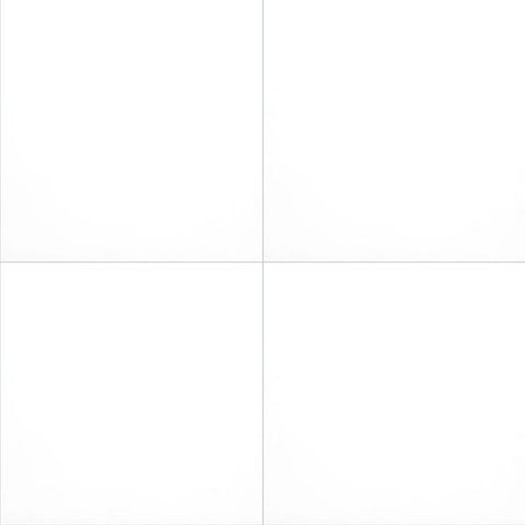 Domino Porcelain Tile Collection White Polished - 24"x24" Swatch