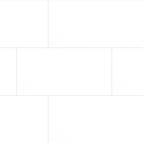 Domino Porcelain Tile Collection White Polished - 12"x24" Swatch